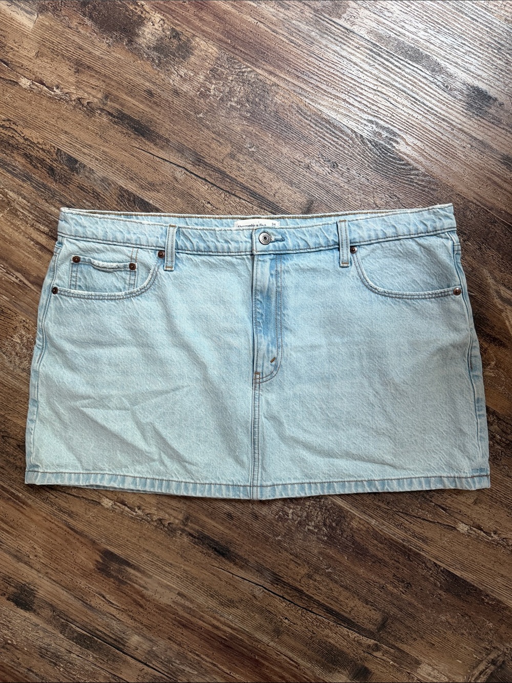 Abercrombie & Fitch High Rise Denim Skirt Size 34